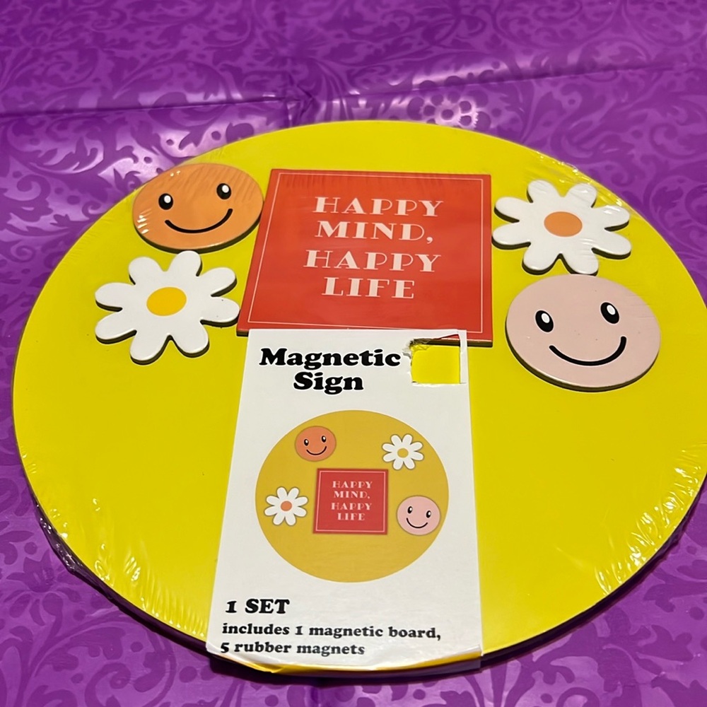 New ‘Happy Mind, Happy Life' Round Magnetic 8IN Board (A)